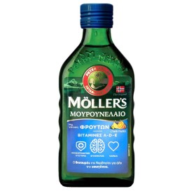 MOLLER΄S Cod Liver Oil, Μουρουνέλαιο Υγρό, Γεύση Φρούτων - 250ml