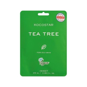 KOCOSTAR Tea Tree Sheet Face Mask, Μάσκα Προσώπου με Εκχύλισμα Φύλλων Tea Tree - 1τεμ