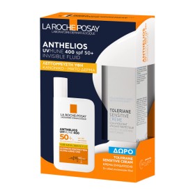 LRP Anthelios UV Mune 400 lnvisible Fluid SPF50+, Αντηλιακό Προσώπου για Κανονικό/ Μικτό Δέρμα & ΔΩΡΟ Ενυδατική Κρέμα Toleriane Sensitive - 15ml