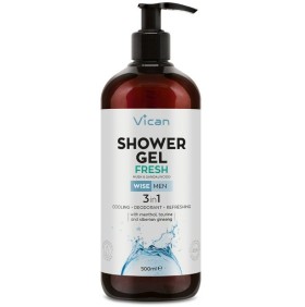 VICAN Wise Men Shower Gel, Fresh, Ανδρικό Αφρόλουτρο - 500ml